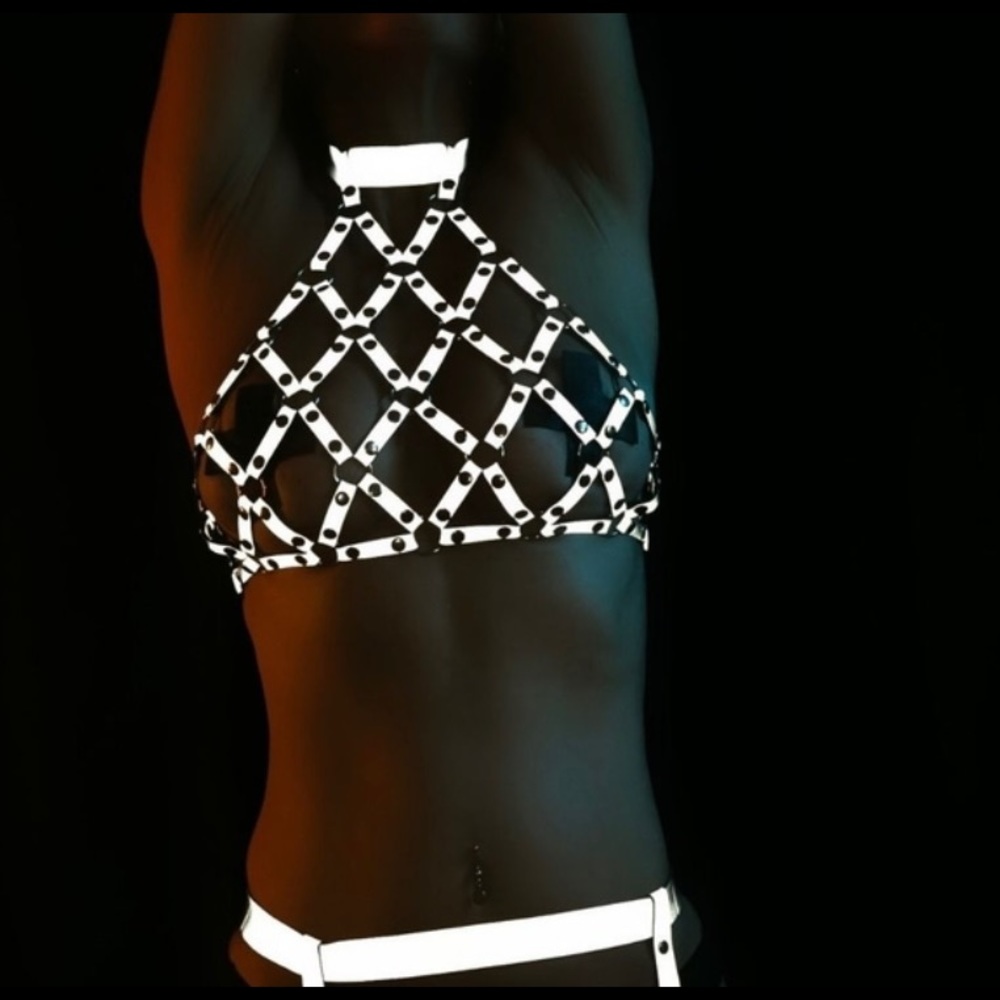 Reflective Harness Set for Rave Festivals and Parties